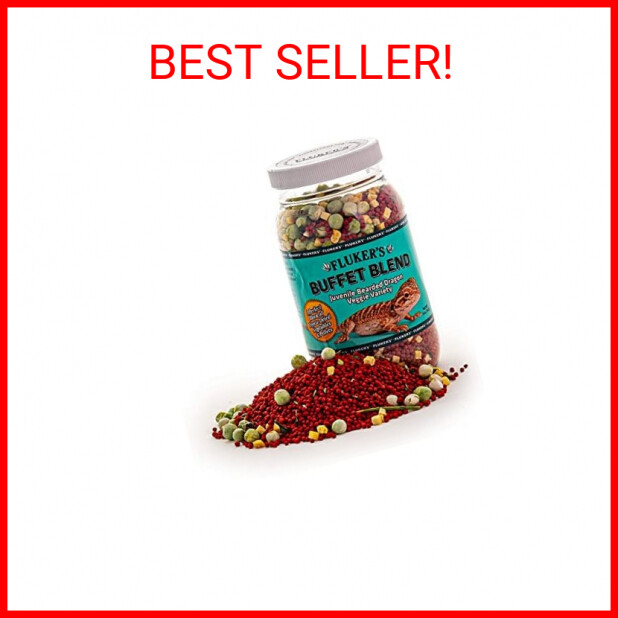 Fluker's Buffet Blend Juvenile Bearded Dragon Diet, Veggie Variety, 5 oz
