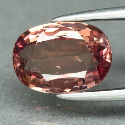 1,23 kt 7,8 x 5,5 mm ovaler natürlicher orangischer rosa Saphir Edelstein Afr...
