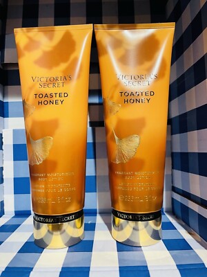 2 X Victoria's Secret TOASTED HONEY Fragrance Body Lotion 8 fl oz NEW