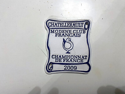 Old aluminium plate Concours Aviculture Châtellerault 2009 Modene Club