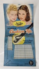 Vintage Sta-Rite Bobby Pins For Hair Rubber Cushion Tip New on Card, No. 128