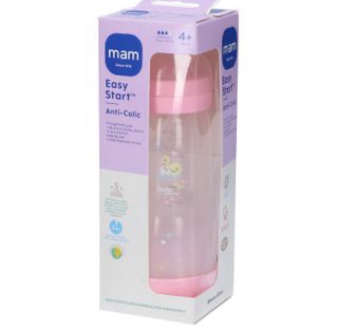 MAM Easy Start Anti-Colic 9oz Bottle 1 Pack Med. Flow Girl P
