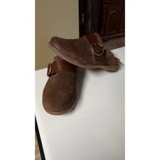 Sofft Billie Brown Leather Suede Slip On Comfort Clogs ,Slides,Mules SZ 8