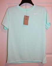 NWT Nike Dri-FIT Training Swoosh Women's Small Mint Foam Green T-shirt DX0687