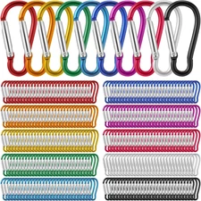 300 Pcs 2" Carabiner Bulk Spring Snap Hooks Bulk Aluminum Alloy Clip Keychain fo