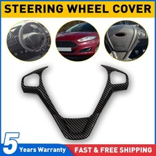 Carbon Fibre Effect SteeringWheel Trim Cover For 2009-2017 Ford Fiesta MK7.5 MK7