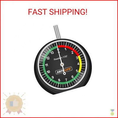 SAFELIFE Tire Tread Depth Gauge, Dial Type Tire Tread Depth Gauge Professional f