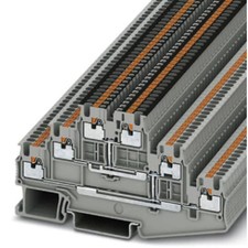 1PC PHOENIX CONTACT - IC 3213742 Term Block,DIN-Rail,3Level,Feed-Thru,Push-in,6