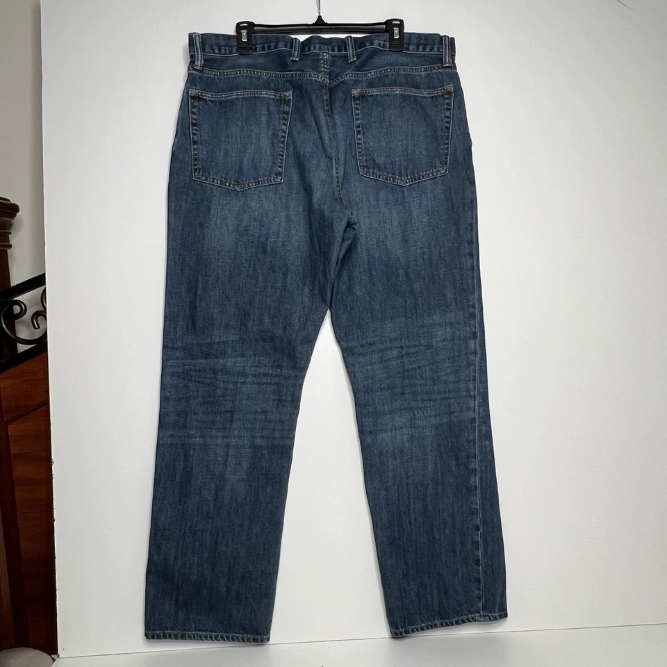 Gap Mens Straight Leg Vintage Wash Denim Blue Jeans - Size 40x32 - Image 3 of 4