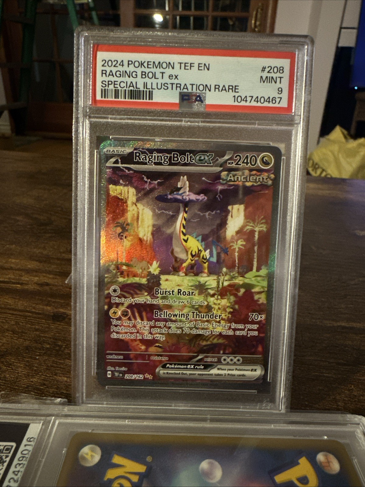 2024 Pokemon Raging Bolt ex 208/162 SIR PSA 9 Temporal Forces