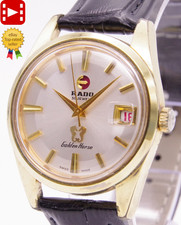 Vintage Exc 5 RADO Golden Horse 11674 Gold Silver Date Automatic Men's Watch
