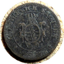 elf Germany Saxony Albertine Kingdom 2 Pfennig 1864 B