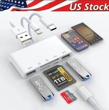 5 in 1 Memory Card Reader USB 3.0 OTG Adapter SD Card Reader For iPhone/iPad LOT