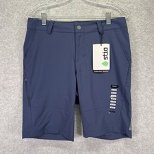 Stio Whiparound Shorts Mens 30 Navy Blue Chino Performance Stretch Hiking 10.5"