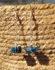 Rough Apatite Gemstone Earrings, Handmade Beauty 925 Silver Dangle Chain Earring — photo 7
