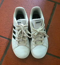 adidas Sneaker Low Top Sportschuh Weiß/Schwarz Schnürung Jugend EU 35,5
