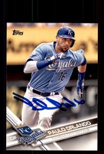 Signed Baseball Card Auto Paulo Orlando 2017 Topps #41 Kansas City Royals