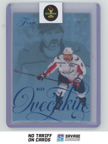 2025-26 Fleer Flair Blue Ice Alex Ovechkin /49 #143 Washington Capitals