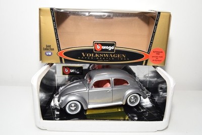 B73 BBURAGO BURAGO 1:18 3361 VW VOLKSWAGEN BEETLE KAFER MET. GREY AUTOSALON MIB