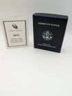 2011-W AMERICAN EAGLE 1-OZ .999 SILVER UNCIRCULATED COIN COA & OGP