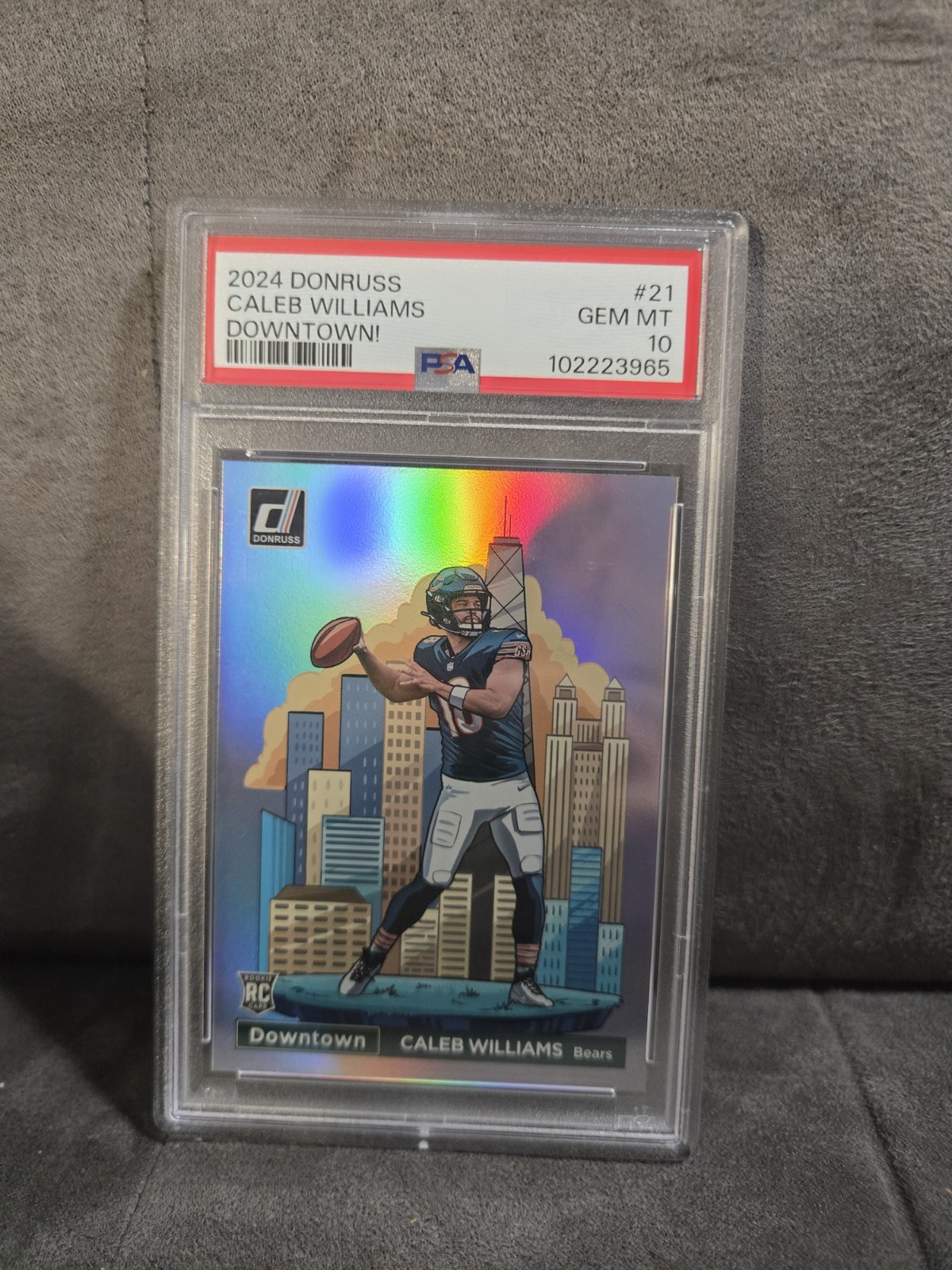 2024 Donruss Downtown Caleb Williams 21 PSA 10
