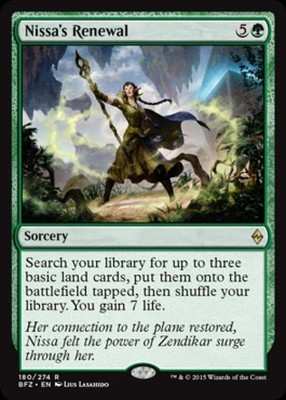 Nissa's Renewal - BFZ MTG - Medium Play