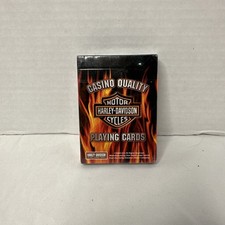 HARLEY DAVIDSON FLAME PLAYING CARDS DECK 2004
