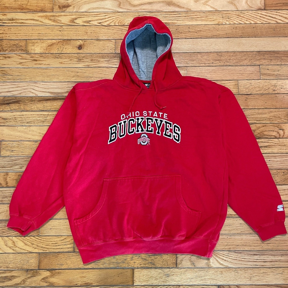 Y2K Starter Ohio State Embroidered Pullover Hoodie Sweatshirt Size 