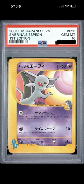 2001 POKEMON JAPANESE VS 1ST EDITION #056 SABRINA'S ESPEON PSA 10