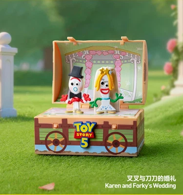 Pop Mart Disney Pixar Toy Story 5 Karen and Forky's Wedding Figure - Image 1 of 2