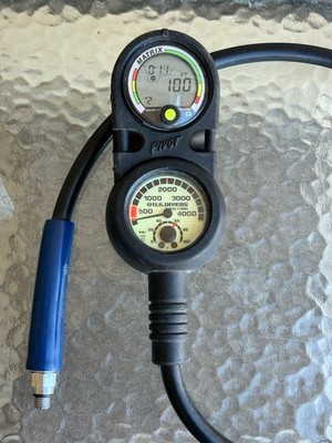U.S. DIVERS Aqua Lung Matrix Pivot Gauge Console SCUBA DIVING COMPUTER *Working*