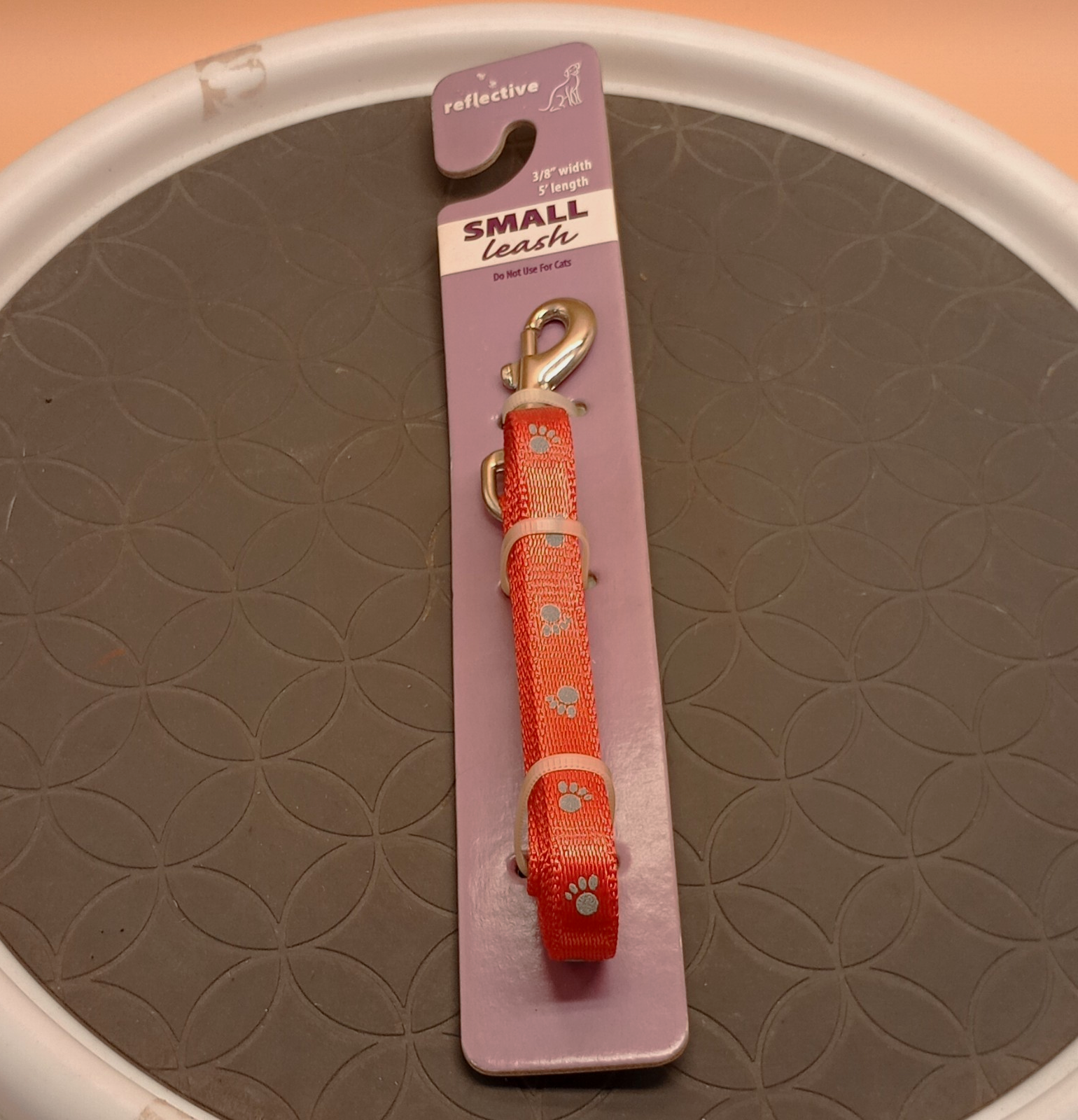 Reflective Nylon Dog Leash for Small Dogs, Orange 3/8 in x 5 ft