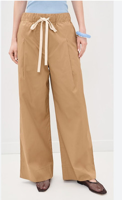 ALC Jones wide leg stretch cotton poplin pant size Medium
