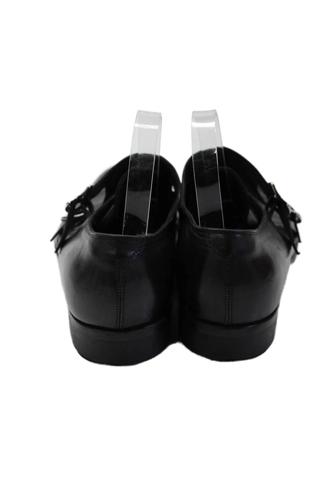 Zapatos de vestir ajustables con hebilla y correa de monje para hombre Fratelli Rossetti Negros Talla 8.5 Foto 3 de 4