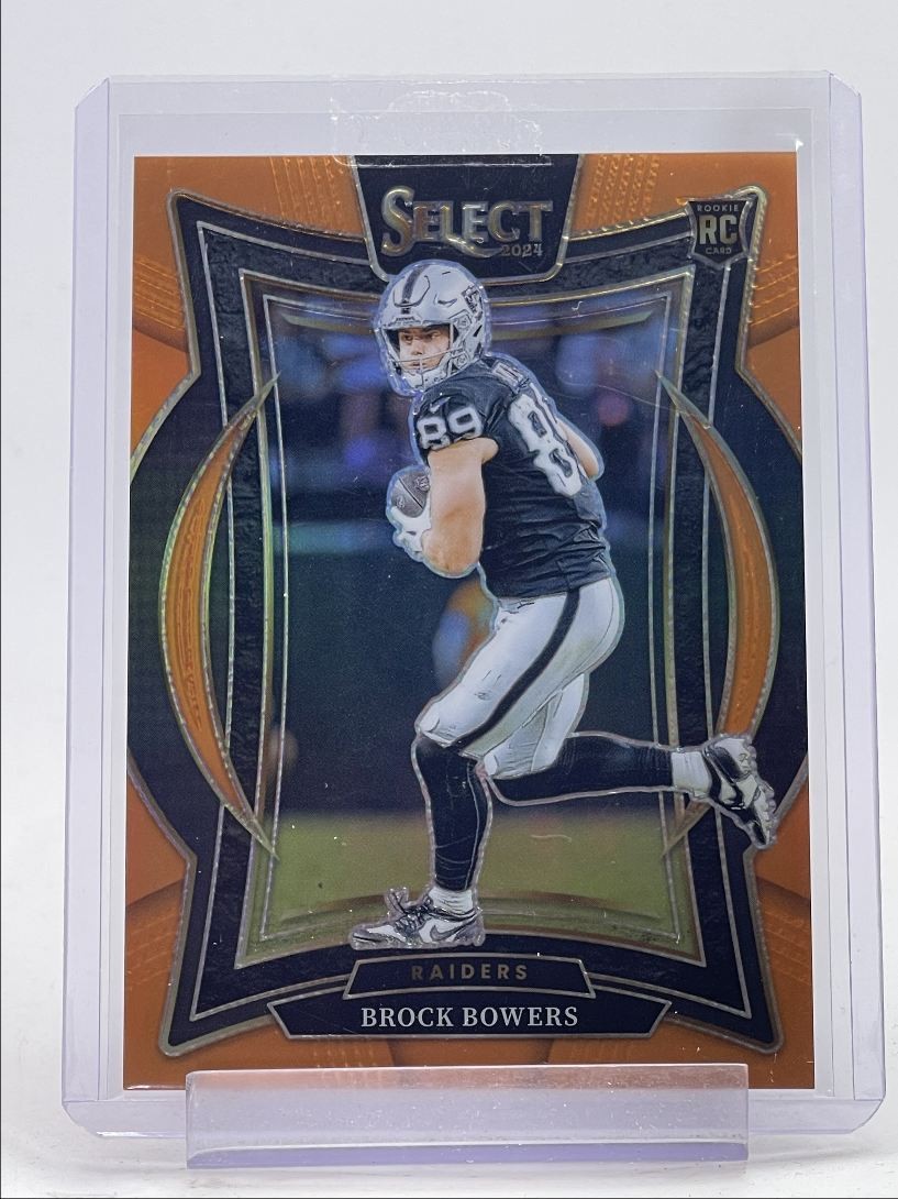 BROCK BOWERS 2024 SELECT CONCOURSE ROOKIE ORANGE PRIZM RC /49 Q0234