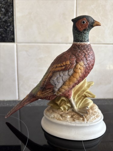 Vintage Porzellan Fasan Ornament Figur 6,5 cm groß (16,5 cm)