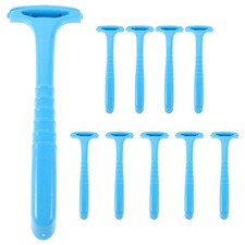 Ipetboom 10pcs Foot Scraper - Plastic Portable Pedicure for Dead Blue