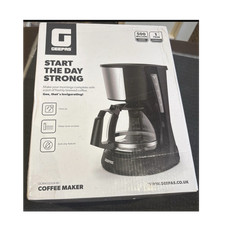 GEEPAS Filter Coffee Machine GCM41525UK-BK 6 Cup Glass Jar Black Water Window