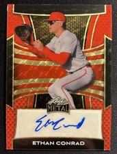 Ethan Conrad 2025 Leaf Metal 1/1 Superfractor Prismatic Gold Rookie Auto Cubs