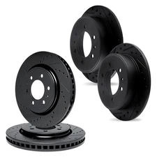 For Nissan Titan 04-05 Drilled & Slotted Front & Rear Brake Rotor Set