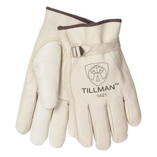 Tillman 1421 Grade "A" Top Grain Cowhide Drivers Gloves with Pull Strap Small