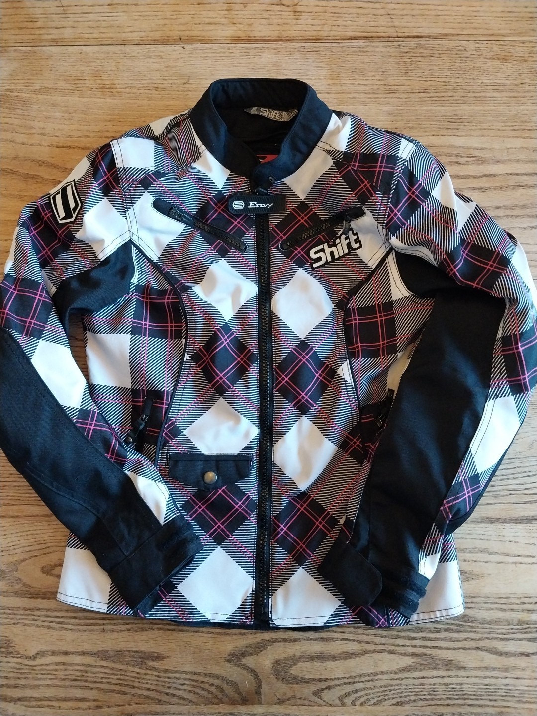 Shift Envy Plaid Jacket Armour Padding Motocross … - image 1