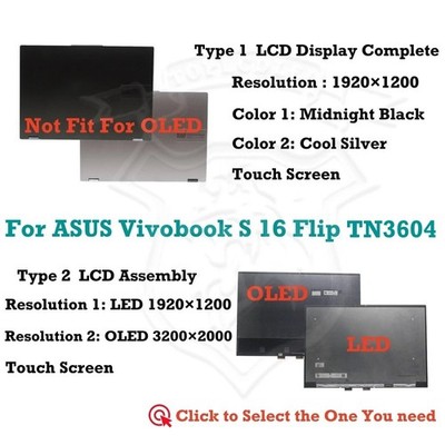 ASUS Vivobook S16 Flip TN3604YA-MY125X LCD Touchscreen Display Komplett Montage