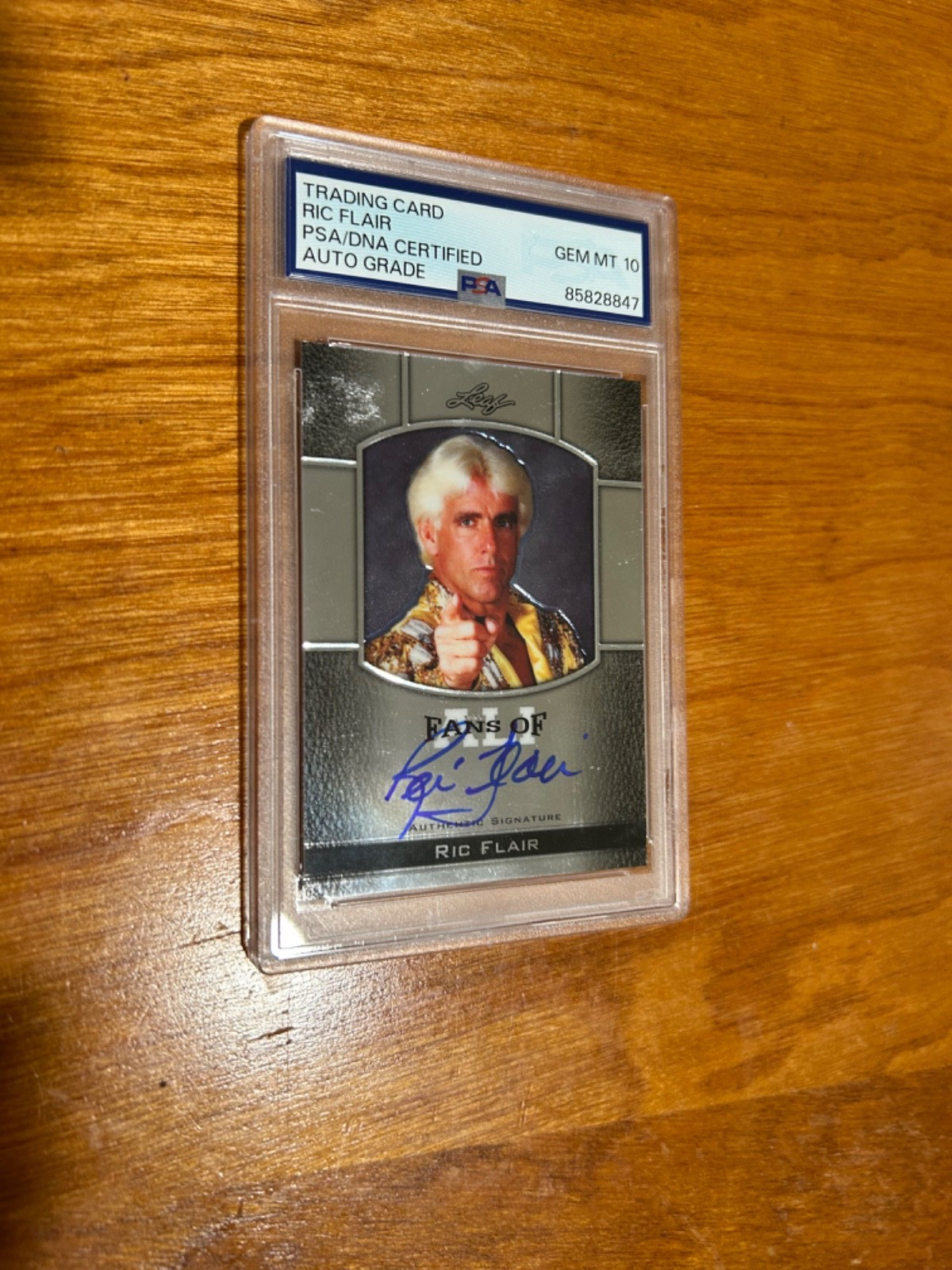 RARE 2011 RIC FLAIR Leaf Metal Ali Auto Wrestling Card HOF WWF WCW PSA/DNA 10!!!