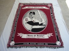 NELLIE FOX THROW BLANKET WITH STATS 46 X68 INCHES BRAND NEW