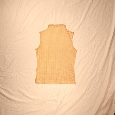 moa moa gold 90s mock neck tank top medium