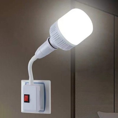 E27 Lamp Adjustable Light Flexible Bend Mobile Test LED Light Socket Light Plug