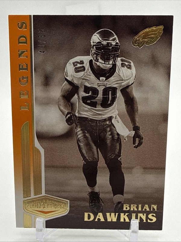 2020 Panini Plates & Patches - Legends Brian Dawkins #137 Orange #d 49/65