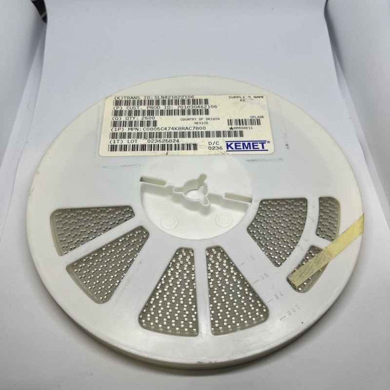 2500 PCS KEMET C0805C474K8RAC7800 CAP CER 0.47UF 10V X7R 0805