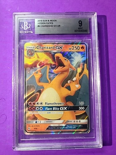 2019 Sun and Moon CHARIZARD GX Hidden Fates BGS 9 Mint